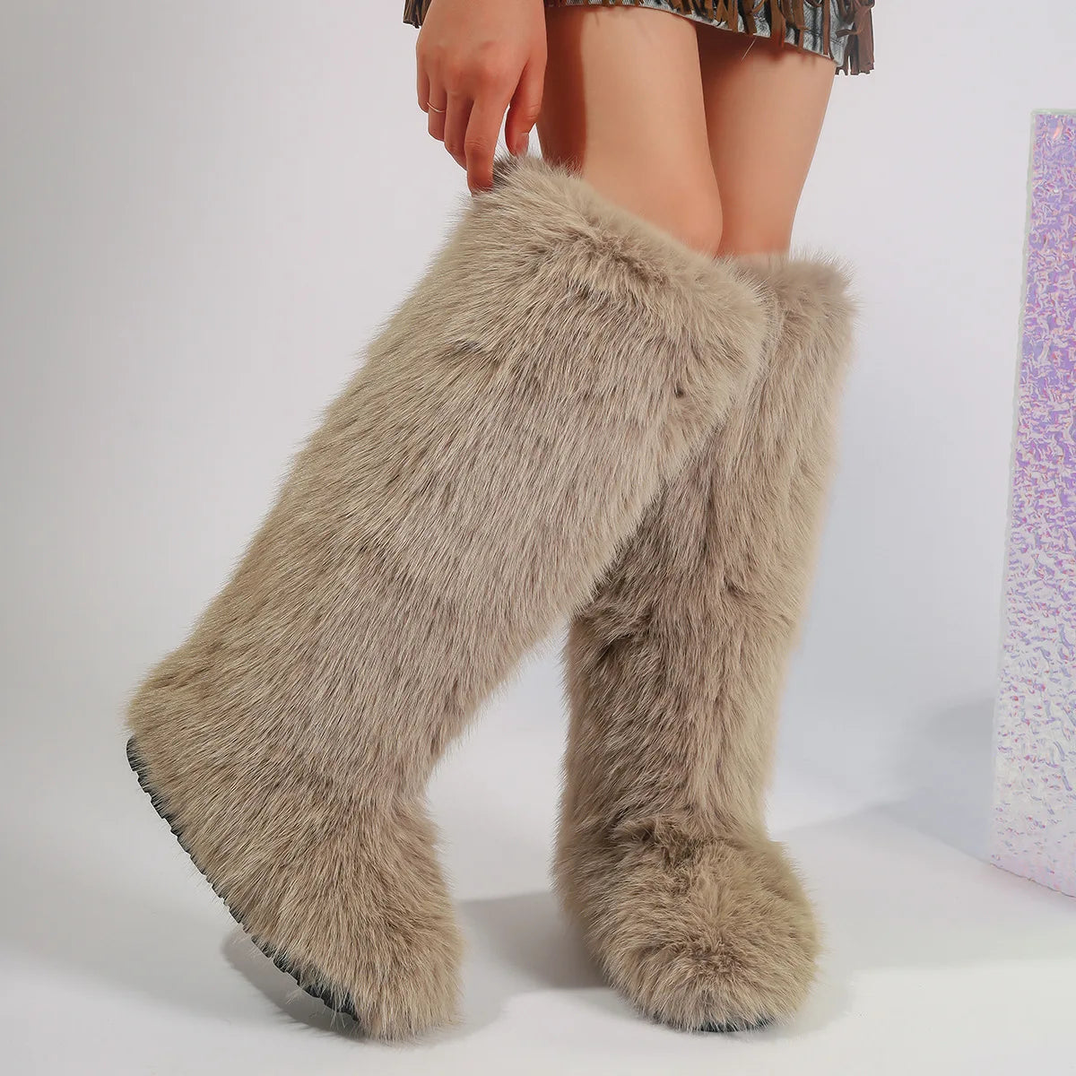 PENDRA Knee Warm Imitation Boots