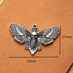 PENDRA Mothskull Gothic Moth Skull Pendant Set