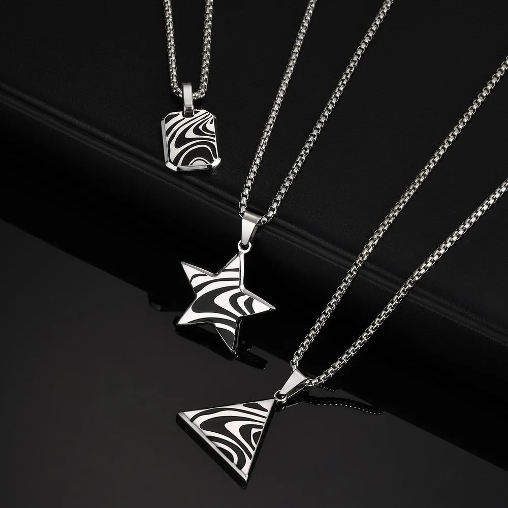 PENDRA Triangle Square Pendant Necklace