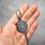 PENDRA Buddhism Mandala Steel Necklace