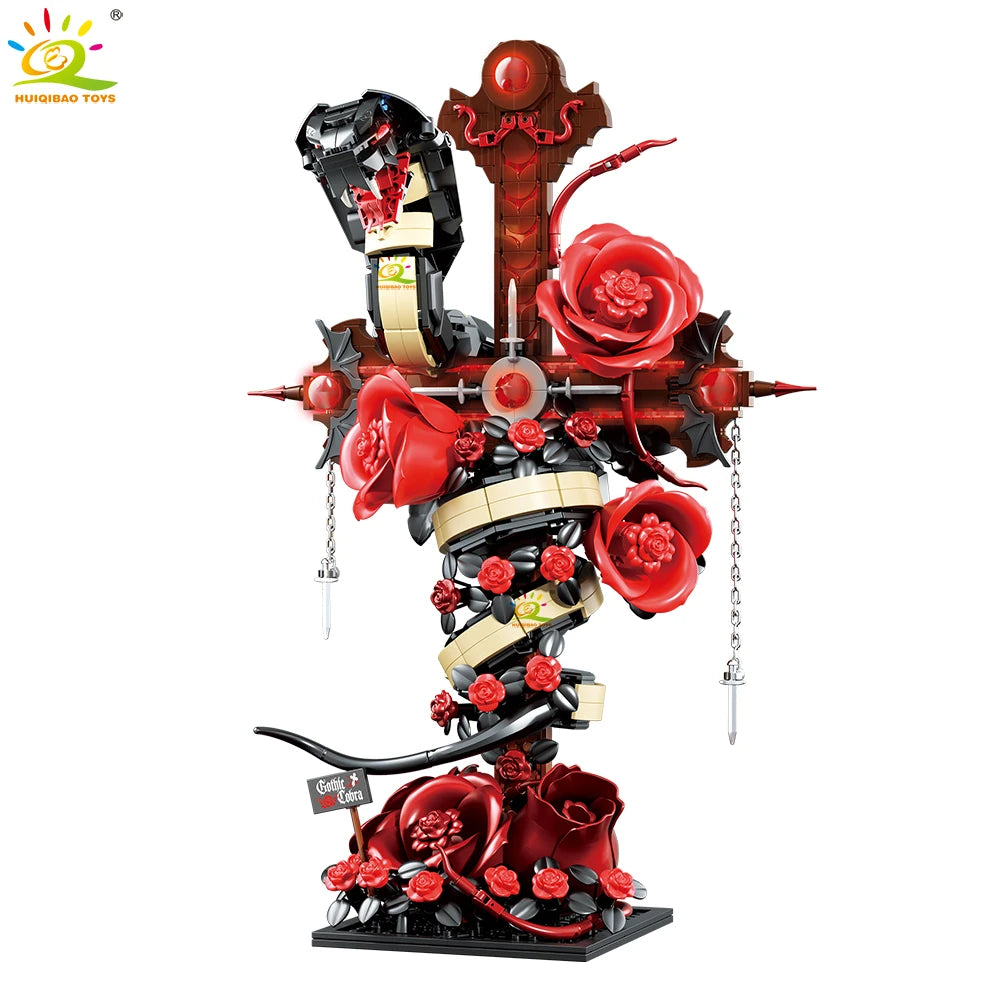 PENDRA Snake Rose Floral Building Set