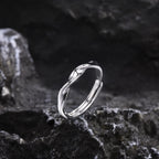 PENDRA Metal Minimalist Wedding Adjustable Ring