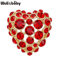 PENDRA Amoria Cute Rhinestone Heart Brooch