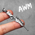 Awm Sniper Rifle Gun Men Necklaces Stainless Steel Pendant Chain Women Punk Fashion Jewelry New in Accessories Gifts Wholesale