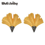 PENDRA Gingko Stud Ginkgo Leaf Earrings