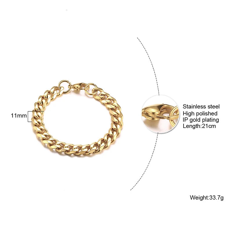 PENDRA Cuban Curb Thin Bracelet
