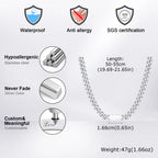 Mens Choker Necklace,Stainless Steel Cuban Link Chain Collar,Trendy Casual Hip Hop Jewelry Gifts for Boys
