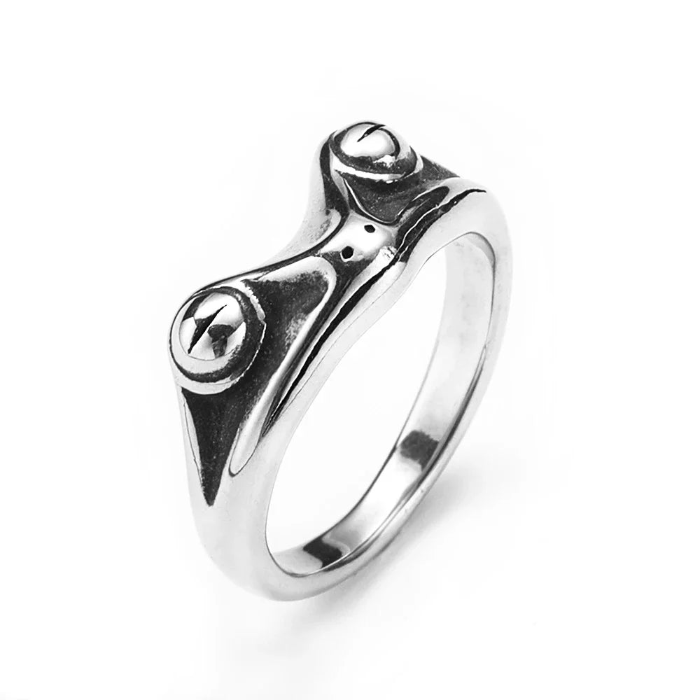 PENDRA Frogforge Stainless Steel Frog Ring
