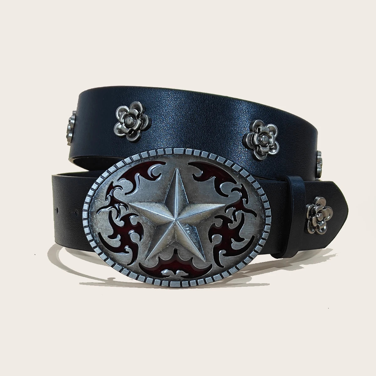 PENDRA Miralia D-Buckle Skull Gothic Belt
