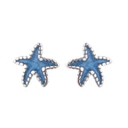 PENDRA Silver Stamp Star Earrings
