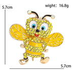 PENDRA Lovely Enamel Bee Brooch