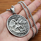 PENDRA Michaelguardian Stainless Steel Archangel Pendant