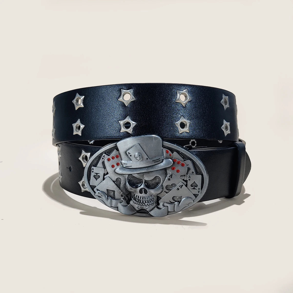 Gothic Harajuku Y2K Women Men Rock Guitar Belts Western Cowboy Hip hop Punk Skull Skeleton Jeans Waistband Niche Designer Sense