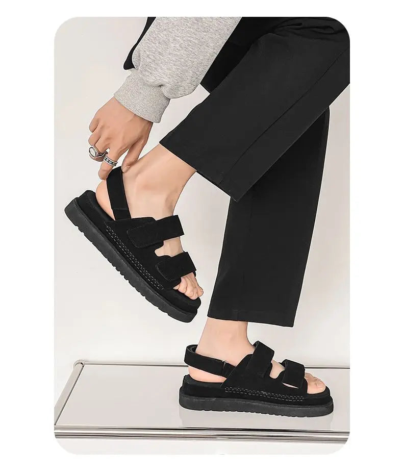 PENDRA Cowhide Non Stuffy Sandals