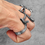 PENDRA Animal Snake Bone Steel Ring