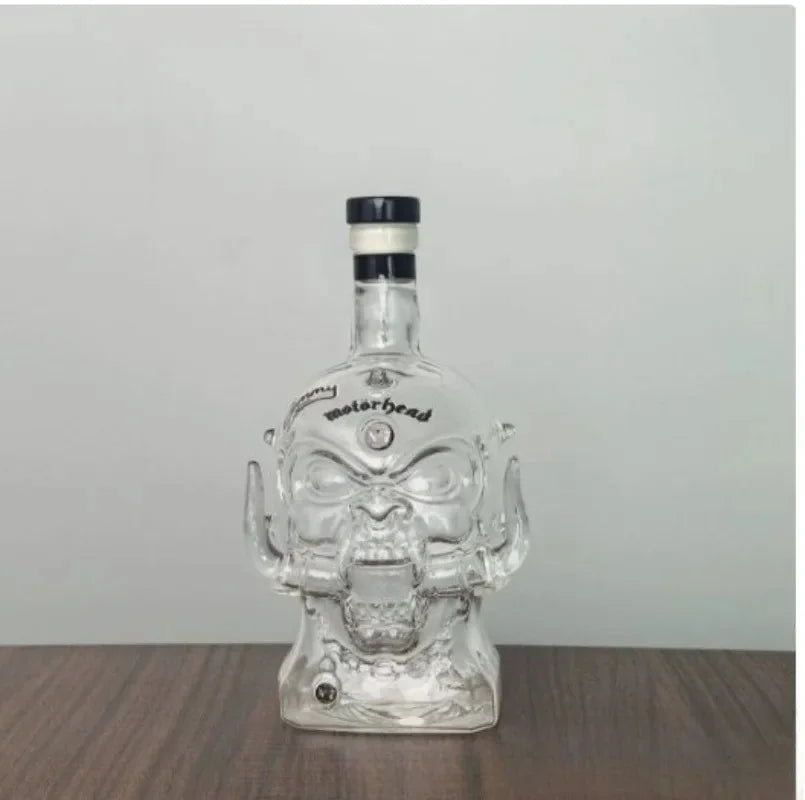 Motörhead Band Skull Glass Decanter Sticker Surface Whiskey Bottle Rock Style Bar Home Decor Collectible Gift