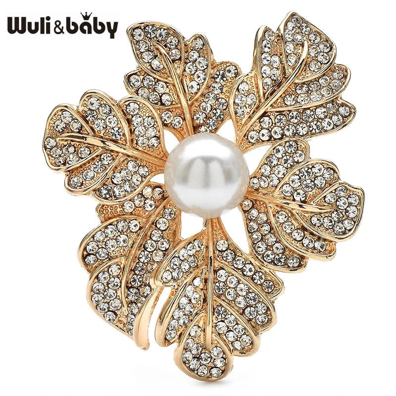 PENDRA Leafbloom Retro Leaf Flower Brooch