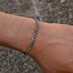 3pcs/set Cuban Chain Bracelet for Men,Classic Stainless Steel Stacked Bracelet,Punk Basic Chains Jewelry Gifts