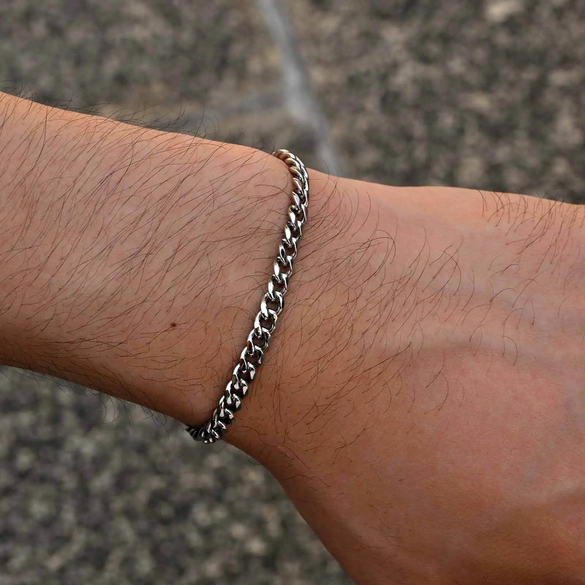 3pcs/set Cuban Chain Bracelet for Men,Classic Stainless Steel Stacked Bracelet,Punk Basic Chains Jewelry Gifts
