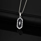 PENDRA Enamel Black Pendant Necklace