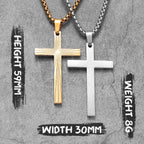 PENDRA Refract Light Cross Steel Necklace
