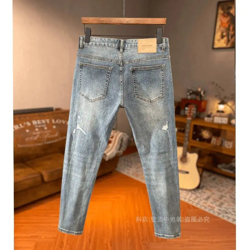 PENDRA Korean Cargo Paint Jeans