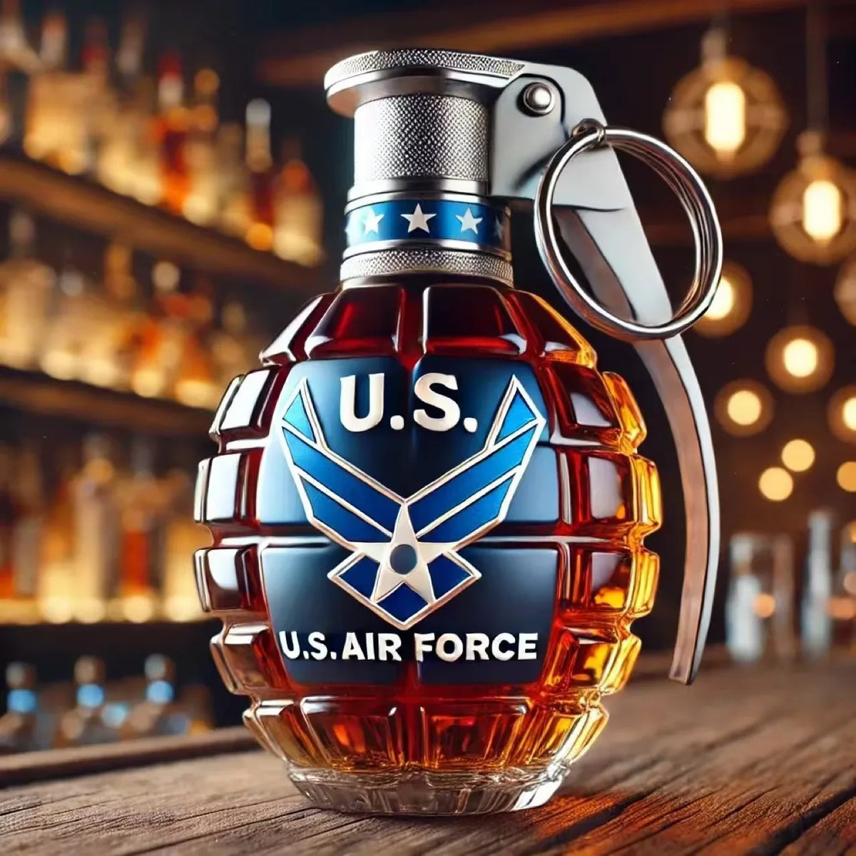 Whiskey Glass New Veteran Commemorative Bottle Unique Gift Military Hand Whiskey Bottle Engraved Hand Shape Whiskey Glass