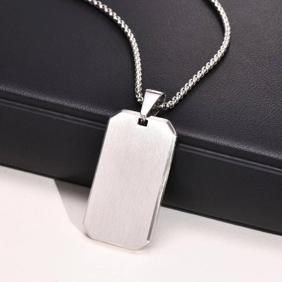 Waterproof Stainless Steel Dog Tag Necklaces for Men BFF Jewelry,Free Custom Birthday Graduation Father's Day Gifts to Him