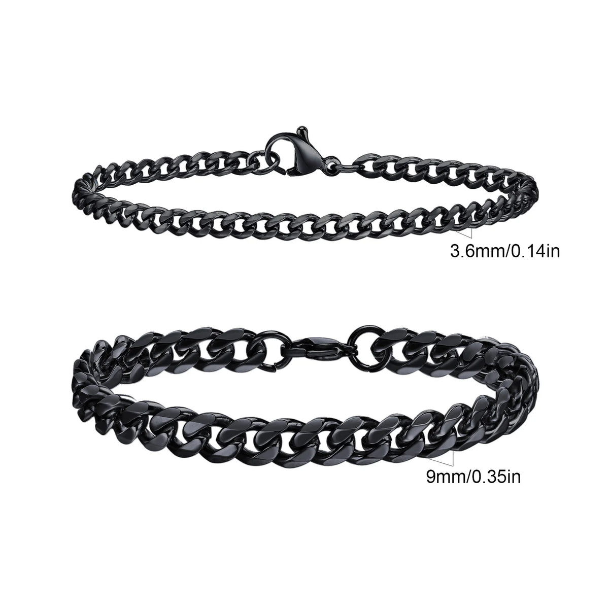 PENDRA Cuban Black Bracelet