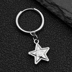 Key Star Hiphop Earrings For Women Men Stainless Steel Silver Color Fashion Punk Rock Ear Rings Rapper Jewelry Accessory