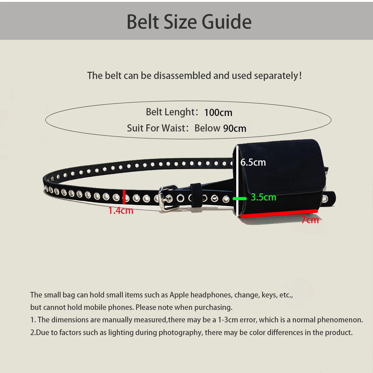Suede Leather Chain Waist Bag Shoulder Strap WOMEN'S Belt Bag Waist Wallet Fashion Waist Bag Detachable Play Waist Belt