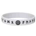 Mprainbow Mens Tree of Life Bracelets, 1/2/3/4 Pcs Norse Viking Soft Runes Silicone Rubber Band Wristband Bangle,Comfort Fit