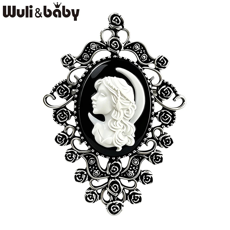 PENDRA Vintage Cameo Figure Brooch