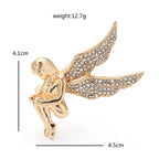 PENDRA Rhinestone Angel Brooch