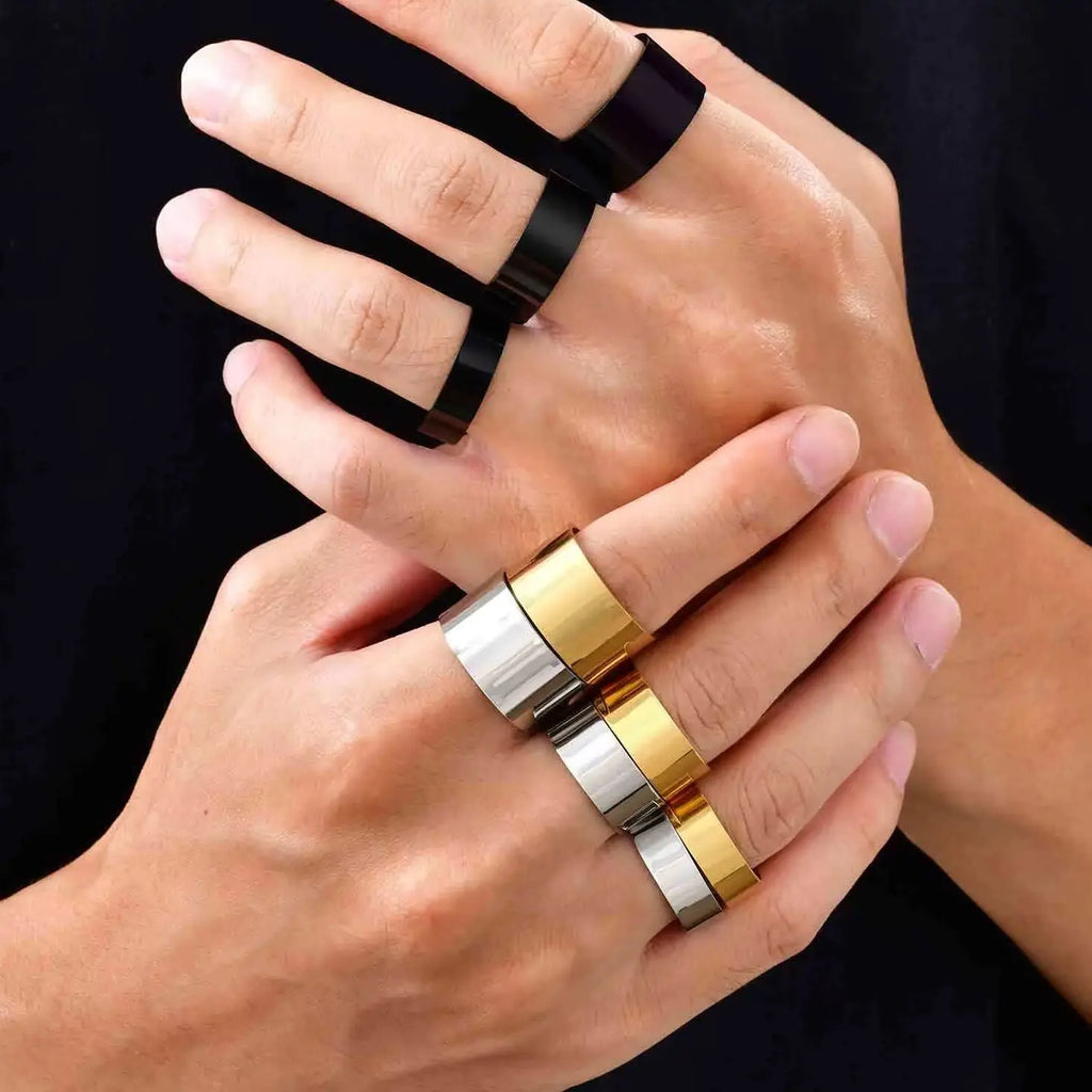 PENDRA Bend High Polished Steel Ring