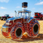 Liquor Decanter 300ml Tractor Design Drink Container Glass Whiskey Decanter Bottle for Brandy Bourbon Drinks Beverages Family