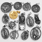 PENDRA Jesus Angel Cross Steel Necklace