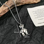 PENDRA Poohbear Stainless Steel Bear Pendant Necklace