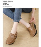 PENDRA Leather Sports Platform Shoes