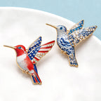 PENDRA Skywing Hummingbird Rhinestone Bird Brooch