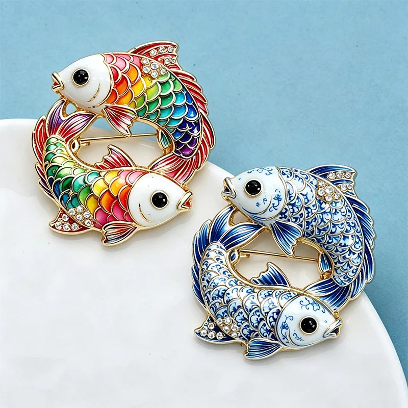 PENDRA Pisces Fish Zodiac Brooch