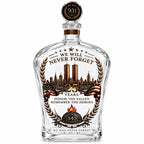 Patriotic 9/11 Memorial Glass Decanter 350mL 25th Anniversary Tribute Liquor Bottle Decorative Collectible Keepsake Gift