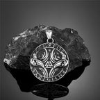 PENDRA Crow Rune Vegvisir Necklace