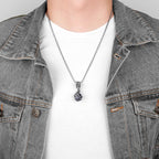 PENDRA Skull Claw Beads Steel Necklace