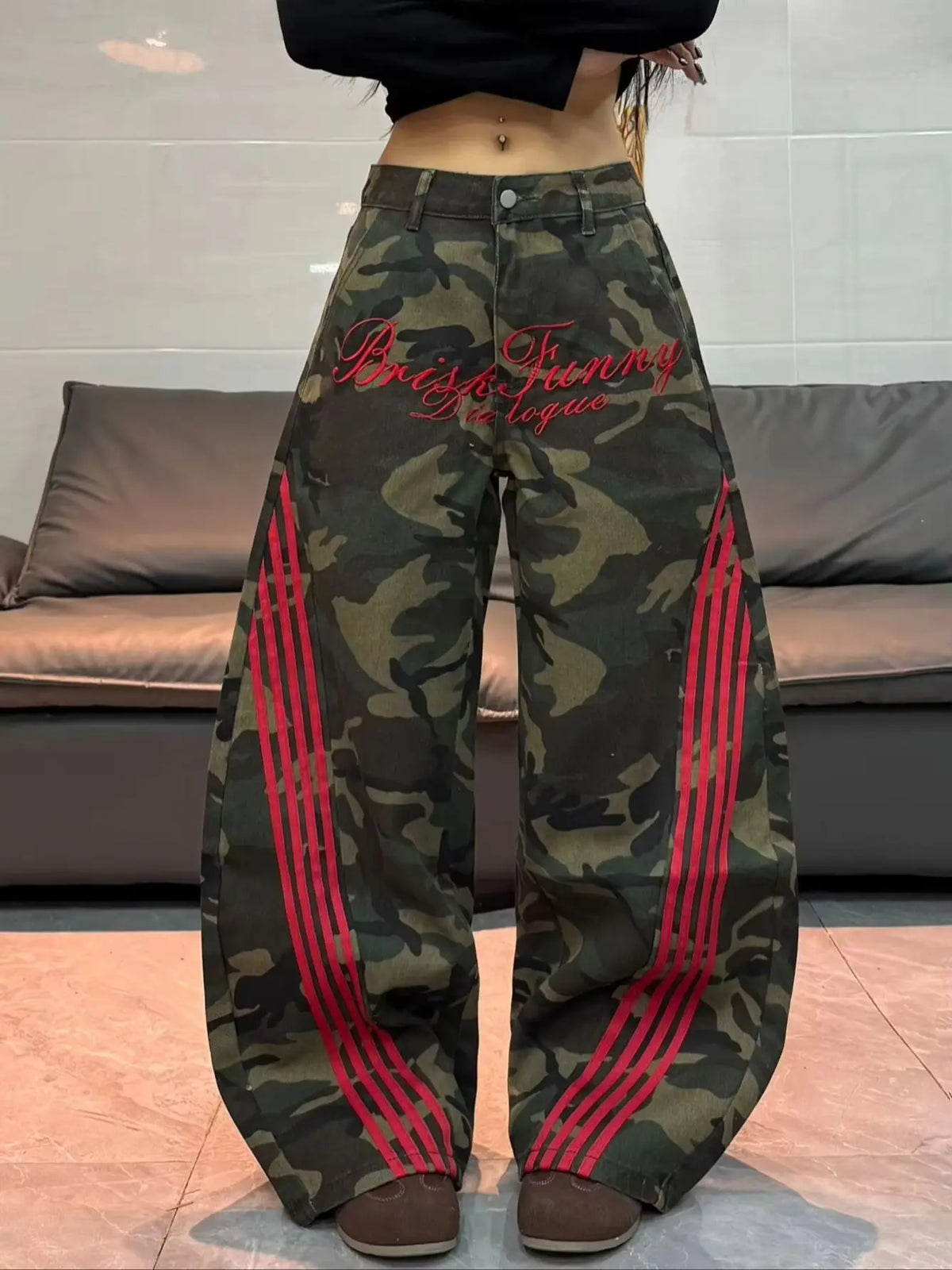 PENDRA American Camouflage Stripe Jeans