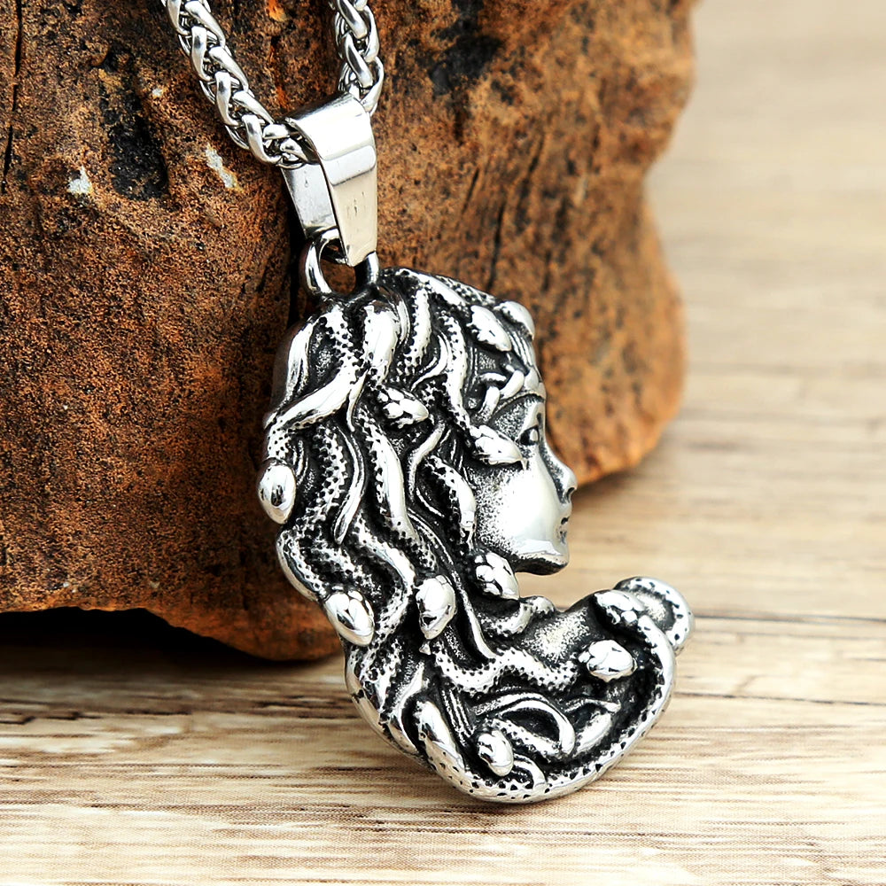 PENDRA Medusa Gothic Vintage Pendant Necklace