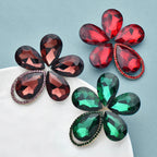 PENDRA Floraspark 3-Color Crystal Flower Brooch