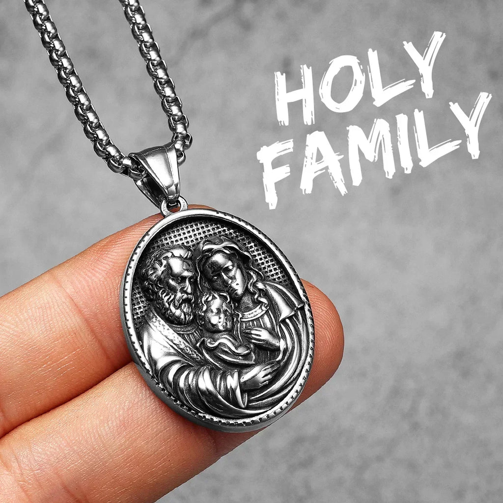 PENDRA Catholic Padre Pio Steel Necklace