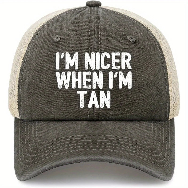 PENDRA Trucker Nicer When Tan Hat