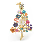 PENDRA Floratree Multicolor Enamel Flower Tree Brooch